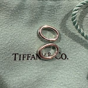 Two Authentic Tiffany & Co. 925 sterling silver clasping links/jump rings